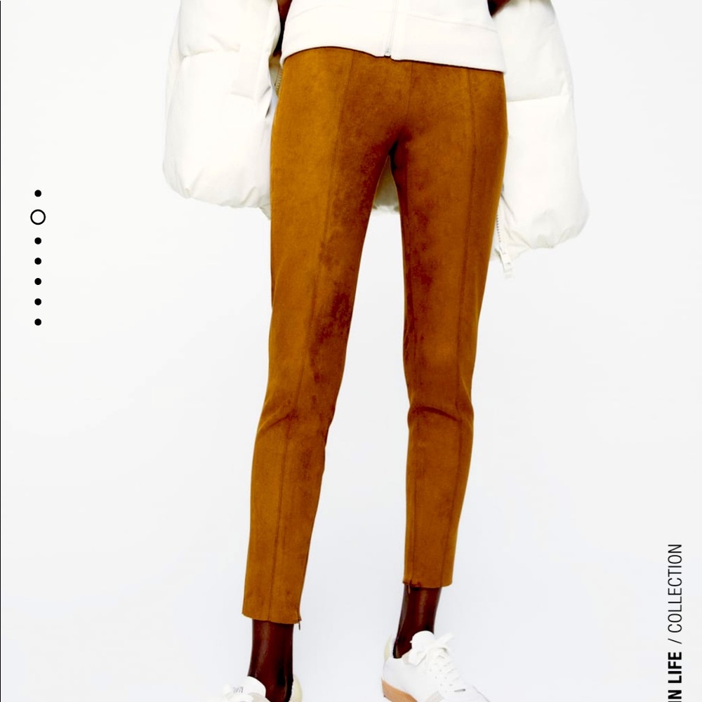 Zara suede leggings